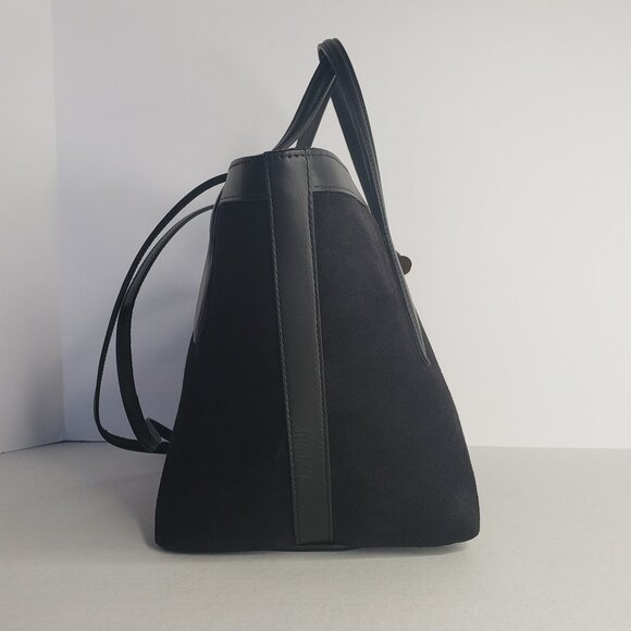 New LIFFNER Petite Penne Tote Suede Black - MSRP $695 - Picture 4 of 9